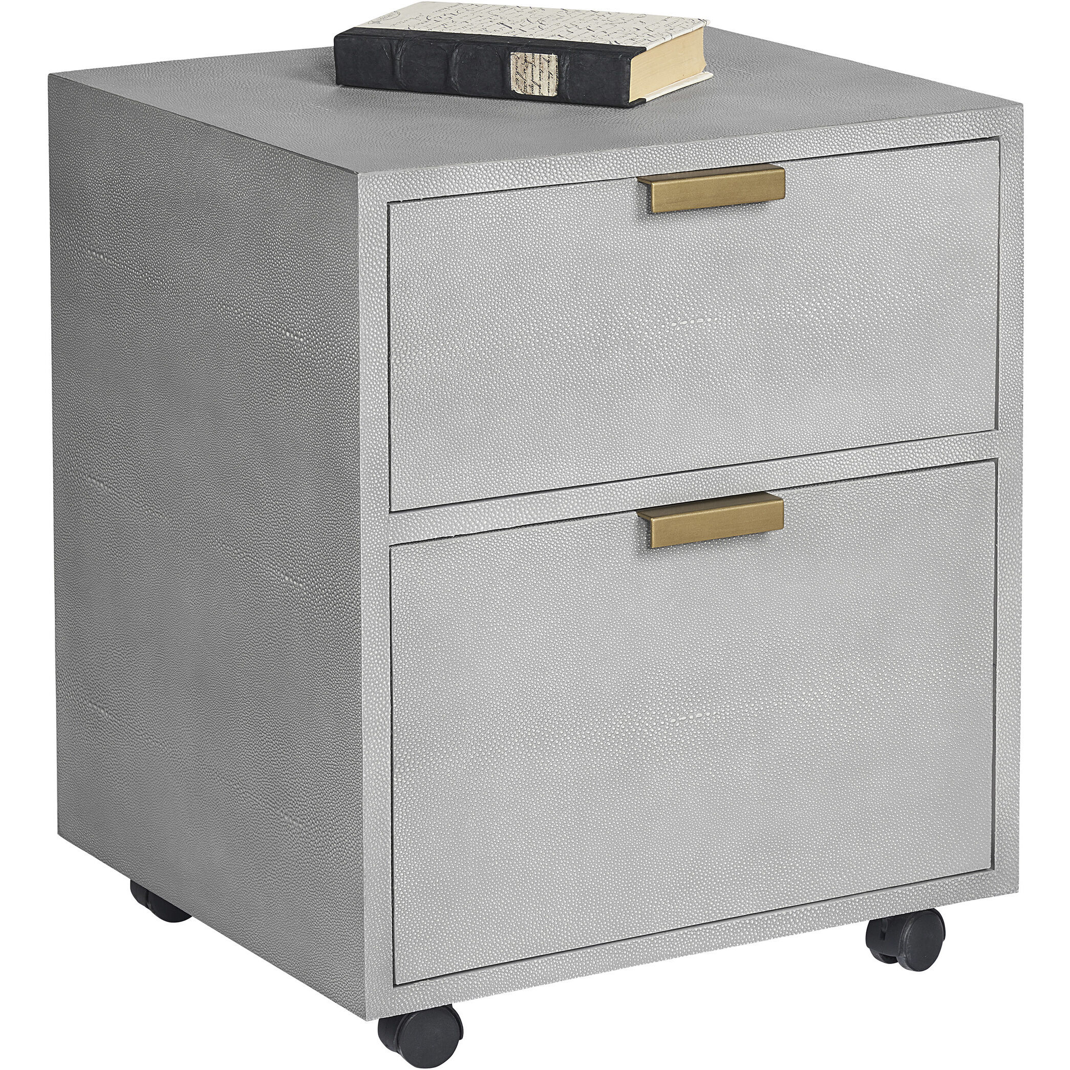 Jiro Grey Shagreen File Cabinet